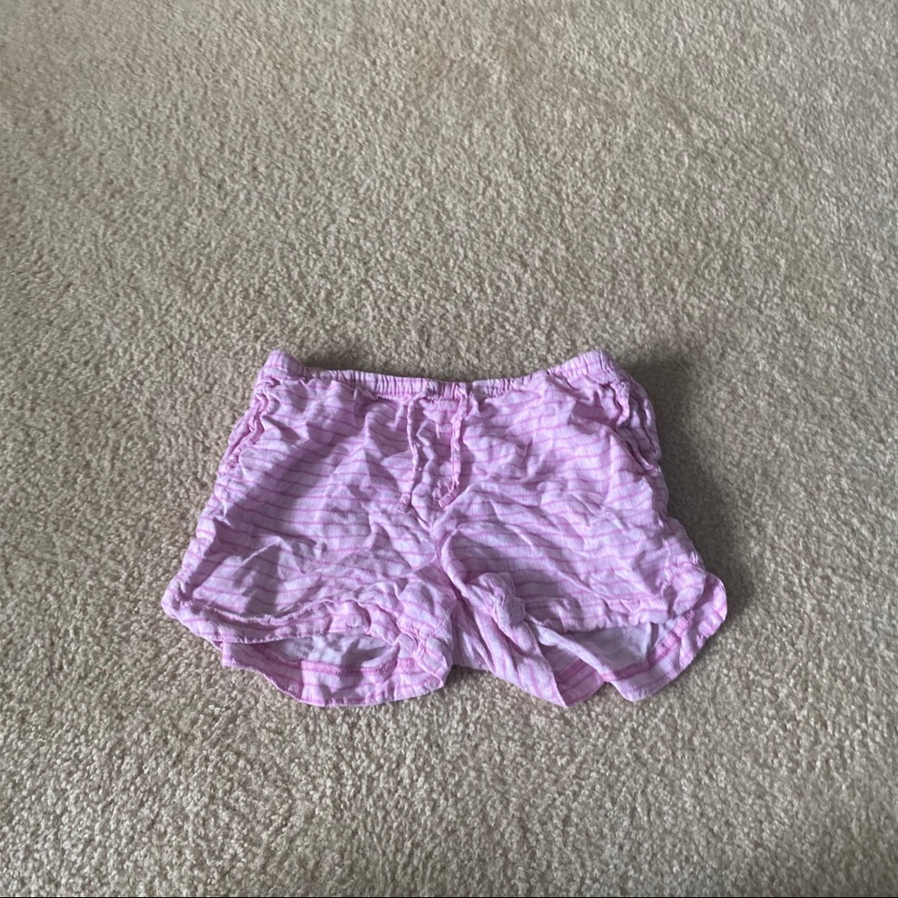 Pink and white stripe shorts